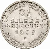 Reverse 2-1/2 Silber Groschen 1868 A