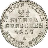 Reverse 2-1/2 Silber Groschen 1857 A