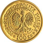 Obverse 100 Zlotych 2006 MW NR White-tailed eagle