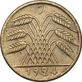 Reverse 10 Rentenpfennig 1924 J
