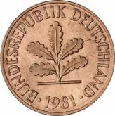 Reverse 2 Pfennig 1981 G