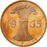 Reverse 1 Reichspfennig 1935 F