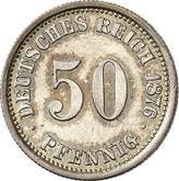 Obverse 50 Pfennig 1876 F