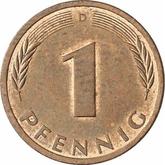 Obverse 1 Pfennig 1989 D