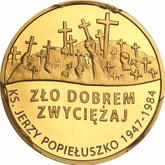 Reverse 37 Zlotych 2009 MW 25th Anniversary of the Death of Father Jerzy Popiełuszko