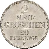 Reverse 2 Neu Groschen 1856 F