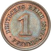 Obverse 1 Pfennig 1887 E