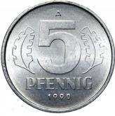 Obverse 5 Pfennig 1990 A