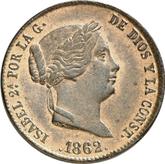 Obverse 25 Céntimos de real 1862