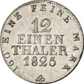 Reverse 1/12 Thaler 1825 S