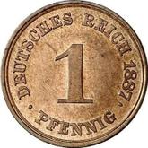 Obverse 1 Pfennig 1887 F