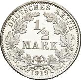 Obverse 1/2 Mark 1919 E