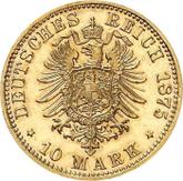 Reverse 10 Mark 1875 D Bayern