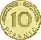 Obverse 10 Pfennig 1971 G