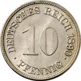 Obverse 10 Pfennig 1890 F