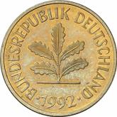 Reverse 5 Pfennig 1992 J