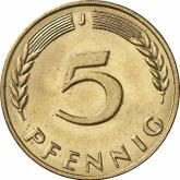 Obverse 5 Pfennig 1972 J