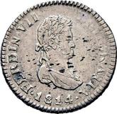 Obverse 1/2 Real 1814 C SF
