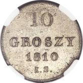 Reverse 10 Groszy 1810 IS