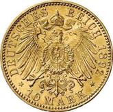 Reverse 10 Mark 1892 A Prussia
