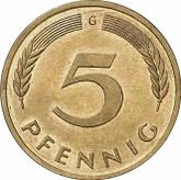 Obverse 5 Pfennig 1985 G