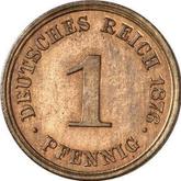 Obverse 1 Pfennig 1876 J