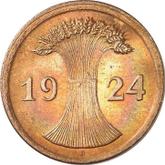 Reverse 2 Rentenpfennig 1924 D