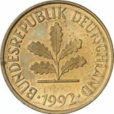 Reverse 5 Pfennig 1992 A