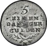 Reverse 1/5 Gulden 1809 M Pattern Danzig
