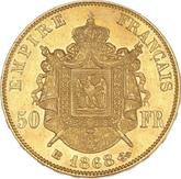 Reverse 50 Francs 1868 BB