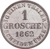 Reverse Groschen 1862 B