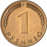 Obverse 1 Pfennig 1969 D