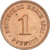 Obverse 1 Pfennig 1891 A