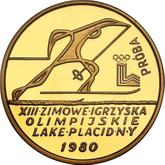 Reverse 2000 Zlotych 1980 MW Pattern XIII Winter Olympic Games - Lake Placid 1980