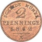 Reverse 2 Pfennig 1862 A