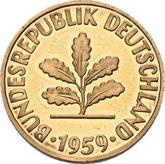 Reverse 2 Pfennig 1959 G