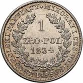 Reverse 1 Zloty 1834 IP