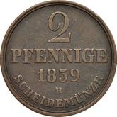 Reverse 2 Pfennig 1859 B