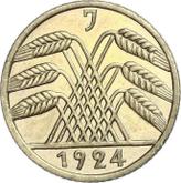 Reverse 5 Rentenpfennig 1924 J