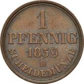 Reverse 1 Pfennig 1859 B