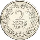 Reverse 2 Reichsmark 1926 E