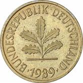 Reverse 5 Pfennig 1989 G