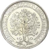 Reverse 5 Reichsmark 1930 A Oak Tree