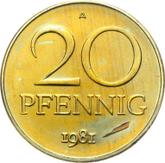 Obverse 20 Pfennig 1981 A
