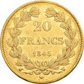 Reverse 20 Francs 1845 W