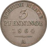 Reverse 3 Pfennig 1864 A