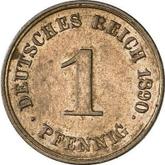 Obverse 1 Pfennig 1890 G
