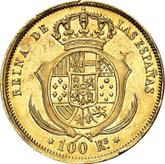 Reverse 100 Reales 1857