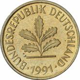 Reverse 5 Pfennig 1991 A