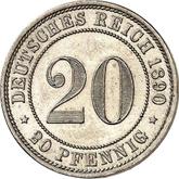 Obverse 20 Pfennig 1890 A